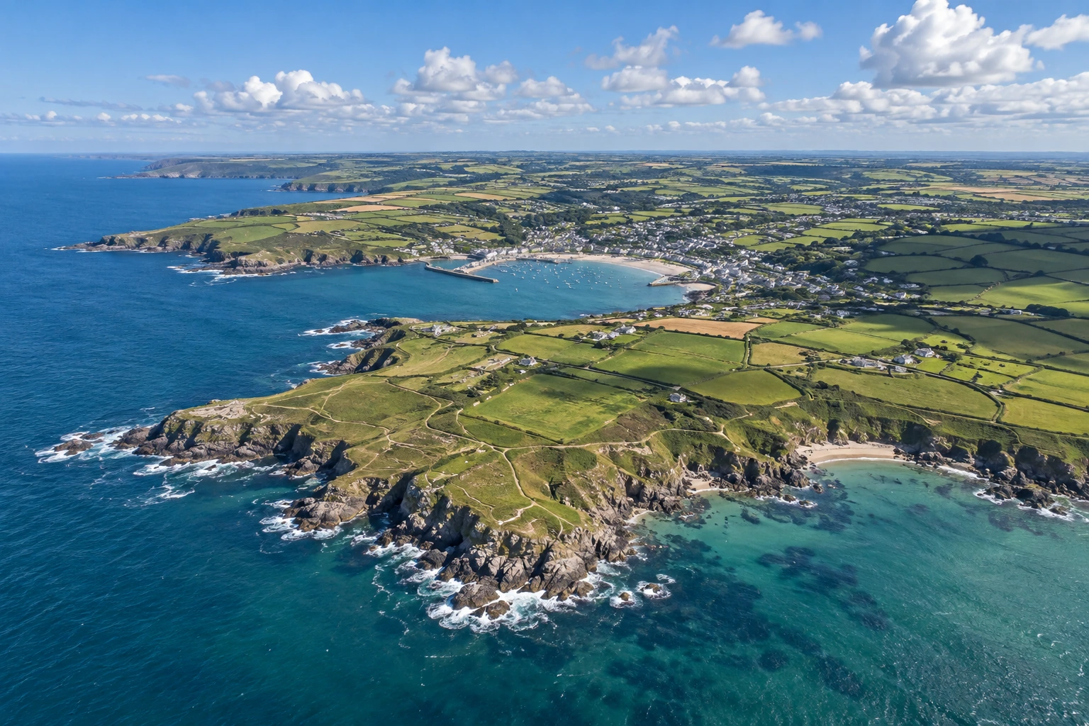 Groundworks under way on a coastal site in west Cornwall